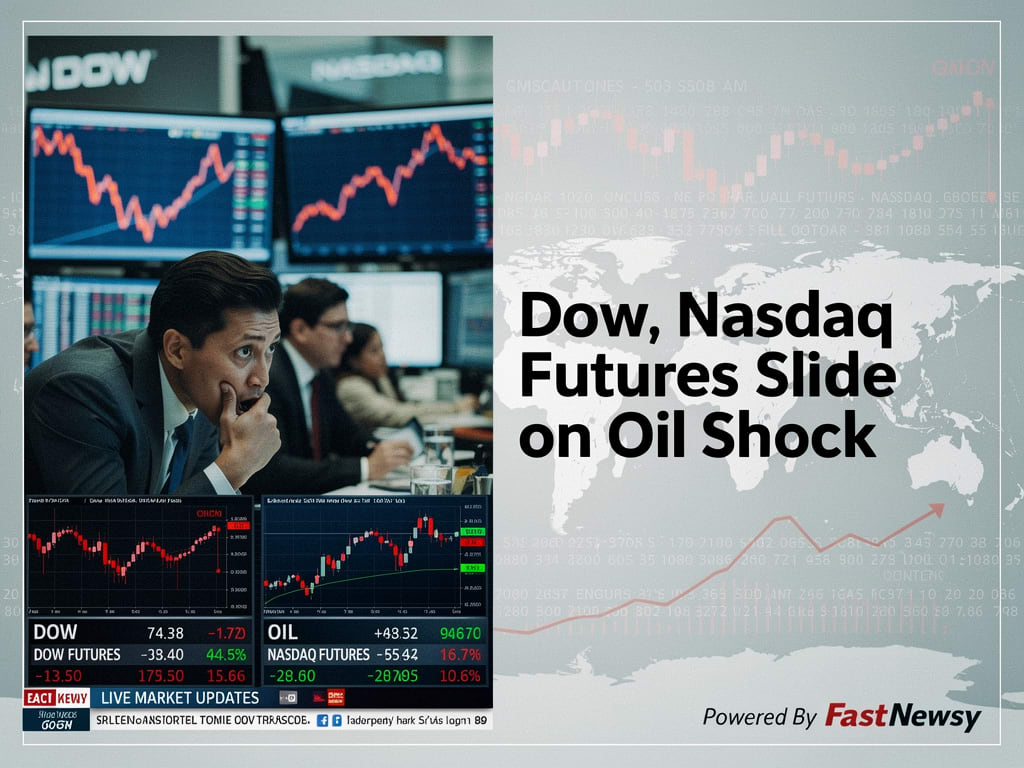 Shock as Dow and Nasdaq Futures Slip Amid Oil Crisis! Live Updates
