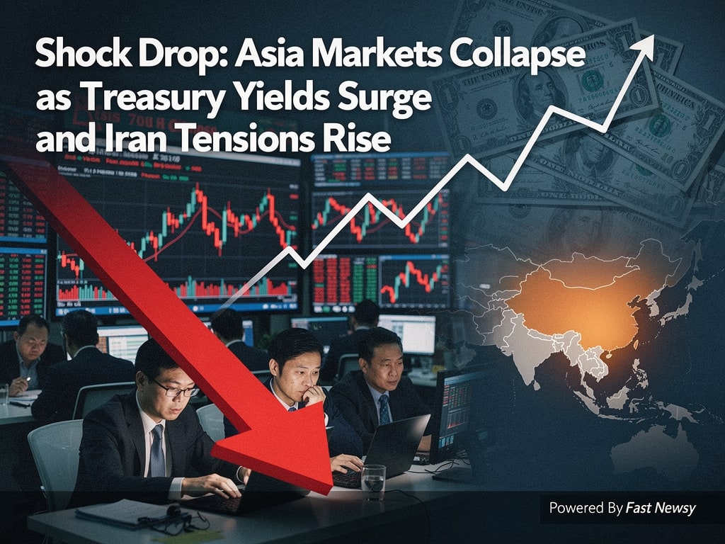 Shock Drop: Asia Markets Collapse as Treasury Yields Surge and Iran Tensions Rise