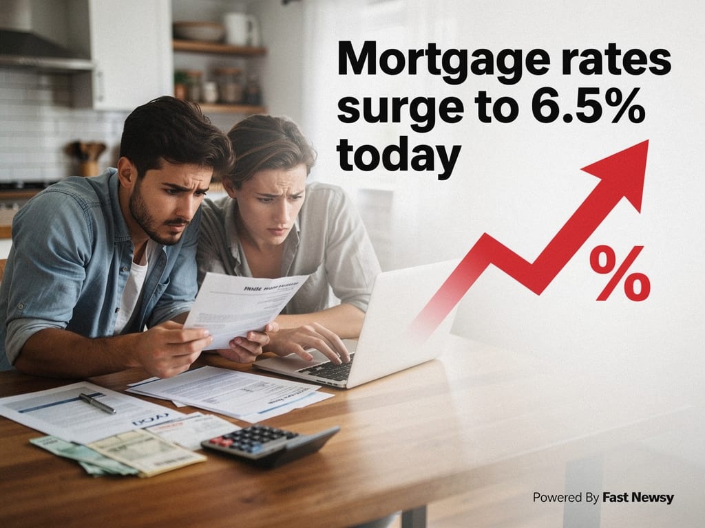 Mortgage Rates Surge to 6.5%—Biggest Jump Since War Began!
