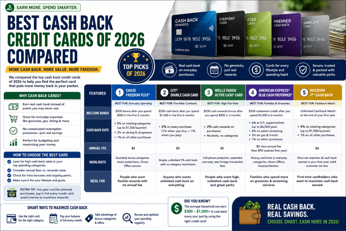 Best Cash Back Credit Cards of 2026 Compared