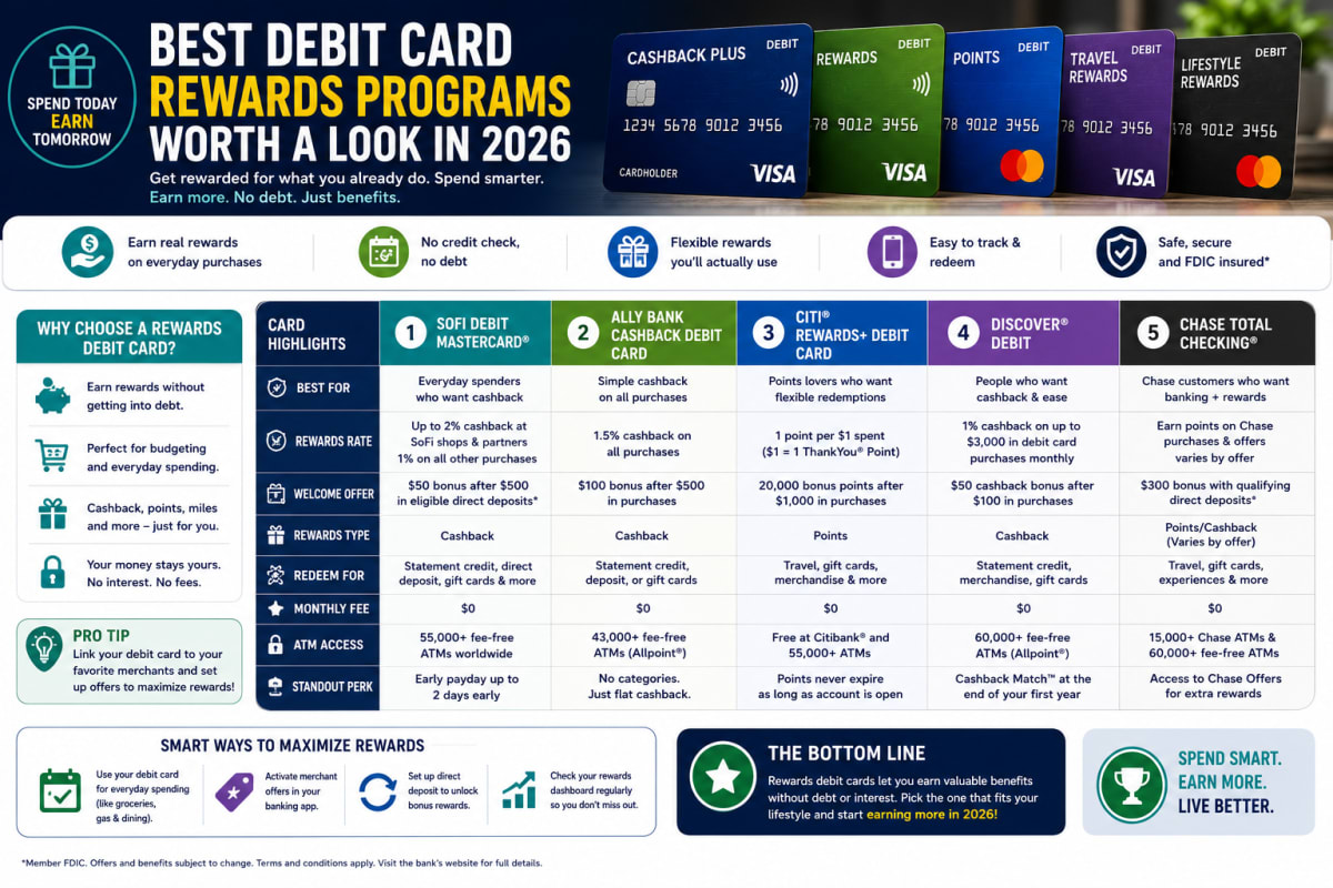 Best Debit Card Rewards Programs Worth a Look in 2026