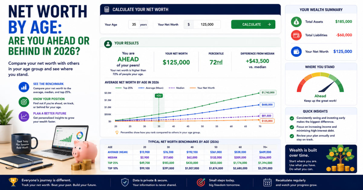 Net Worth by Age: Are You Ahead or Behind in 2026?