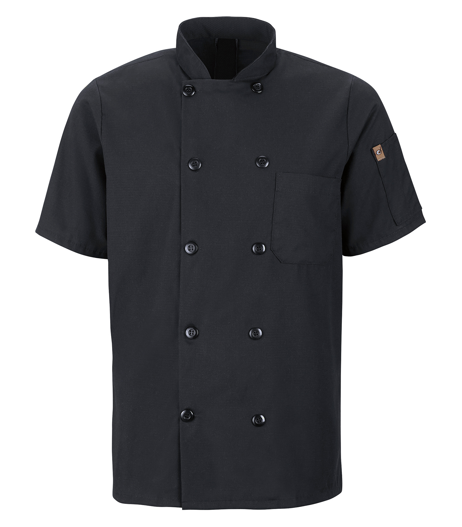 RED KAP® CHEF DESIGNS® SHORT SLEEVE CHEF COAT WITH OILBLOK + MIMIX™