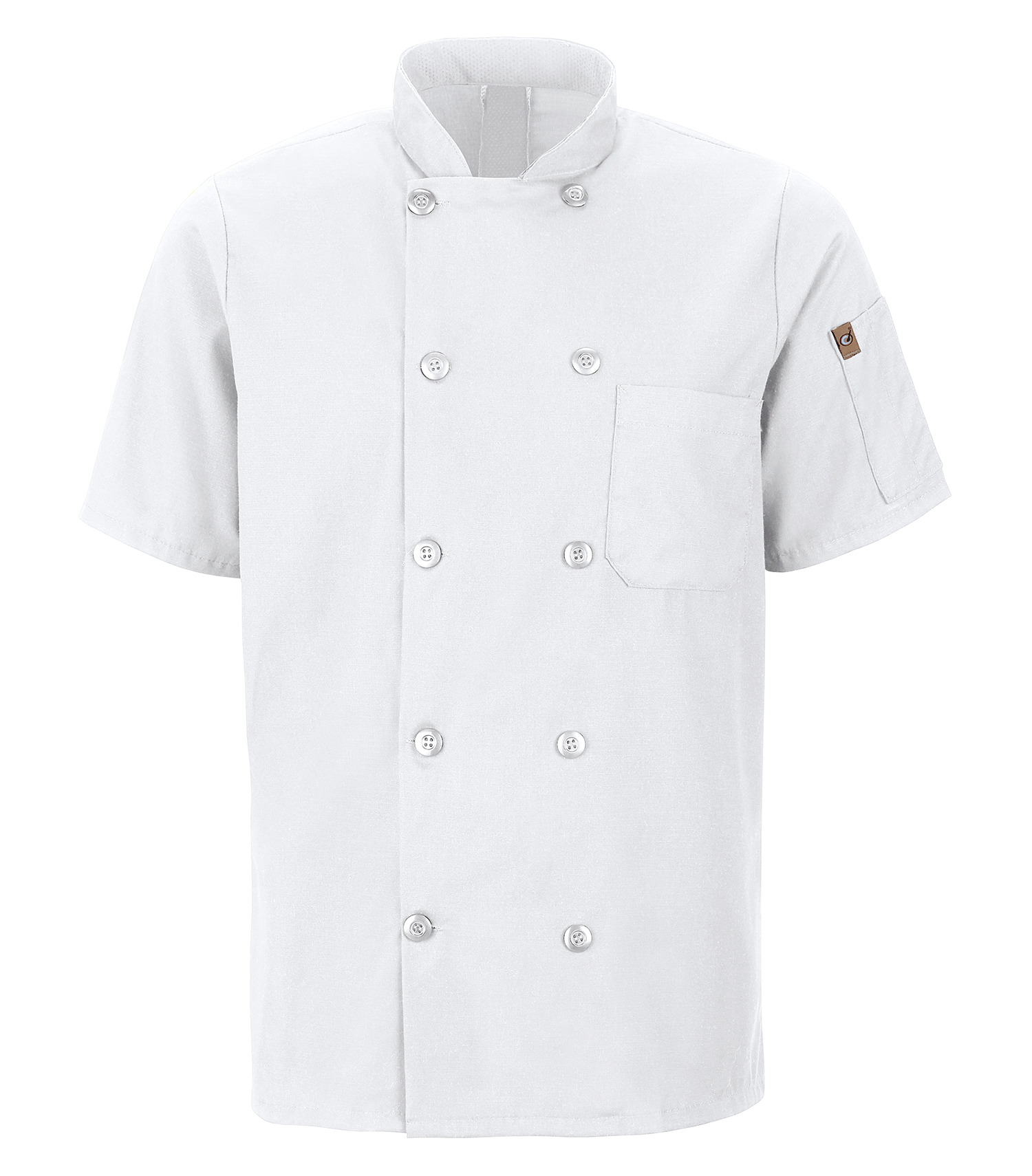 RED KAP® CHEF DESIGNS® SHORT SLEEVE CHEF COAT WITH OILBLOK + MIMIX™ thumbnail 2