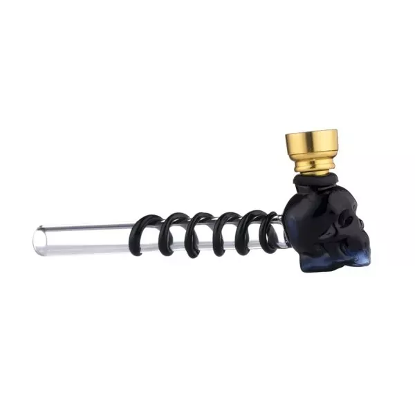 Glaspfeife Black Skull