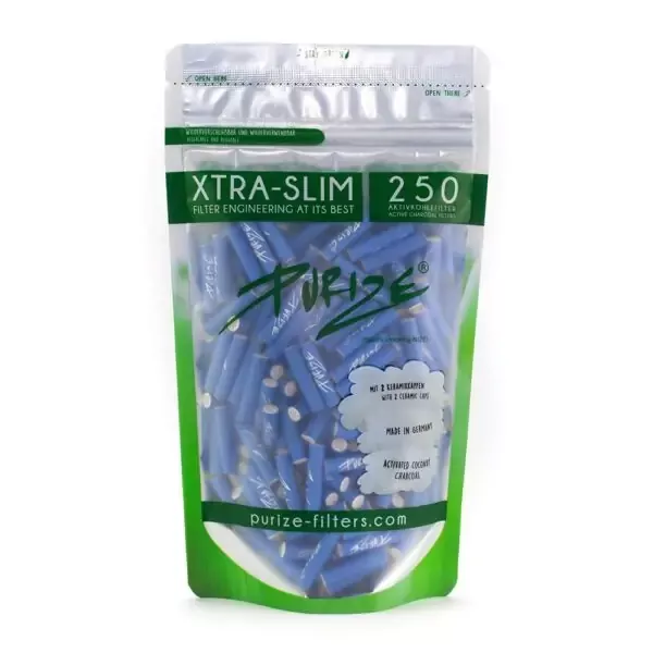 250 PURIZE XTRA Slim Size Aktivkohlefilter Blau