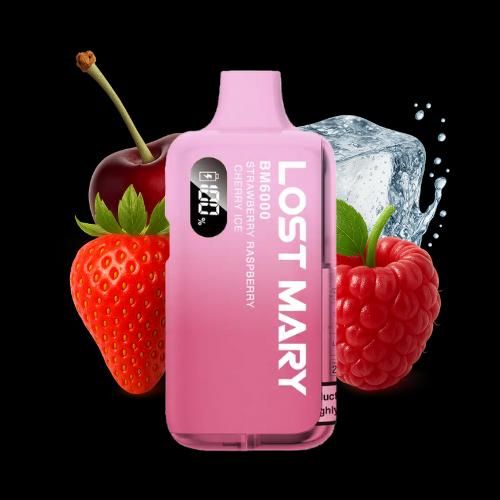 LOST MARY 6000 STRAWBERRY RASPBERRY CHERRY ICE 