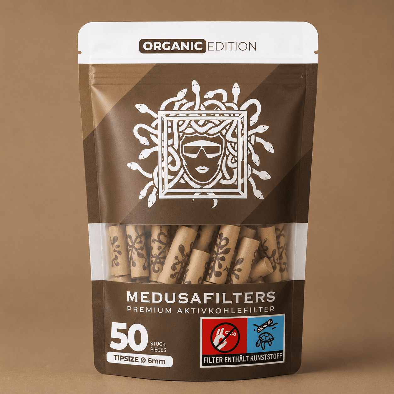 MedusaFilters Organic Hybrid Aktivkohlefilter 6 mm*