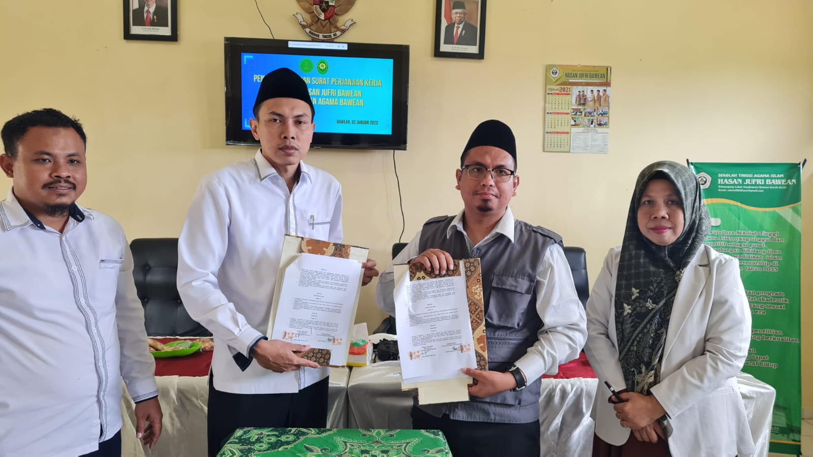 Penandatangan MoU Posbakum Pengadilan Agama Bawean Tahun Anggaran 2023.