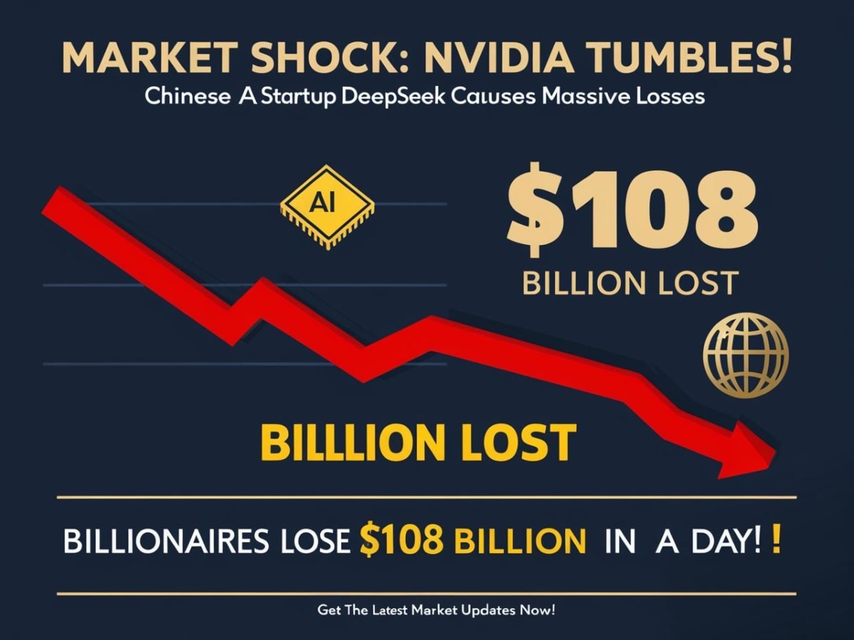Chinese AI startup DeepSeek increased tension, with a huge fall in Nvidia, top rich people lost $108 billion