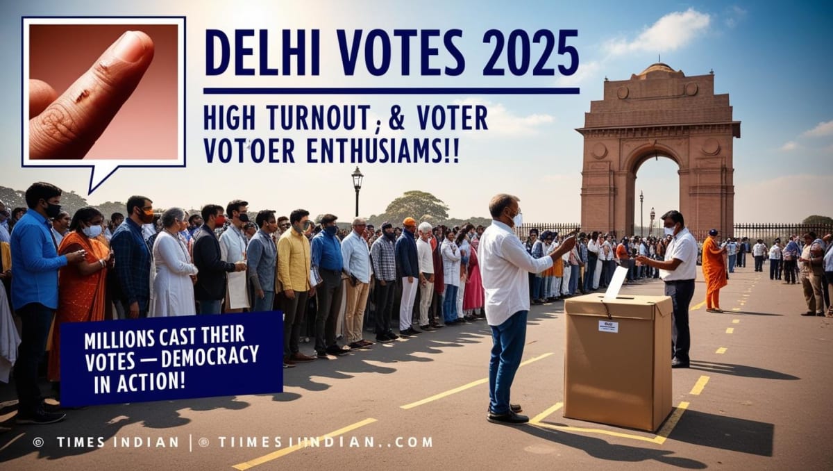 Delhi Elections: 60% Turnout! Exit Polls Show Shocking Trends for AAP-BJP-Congress