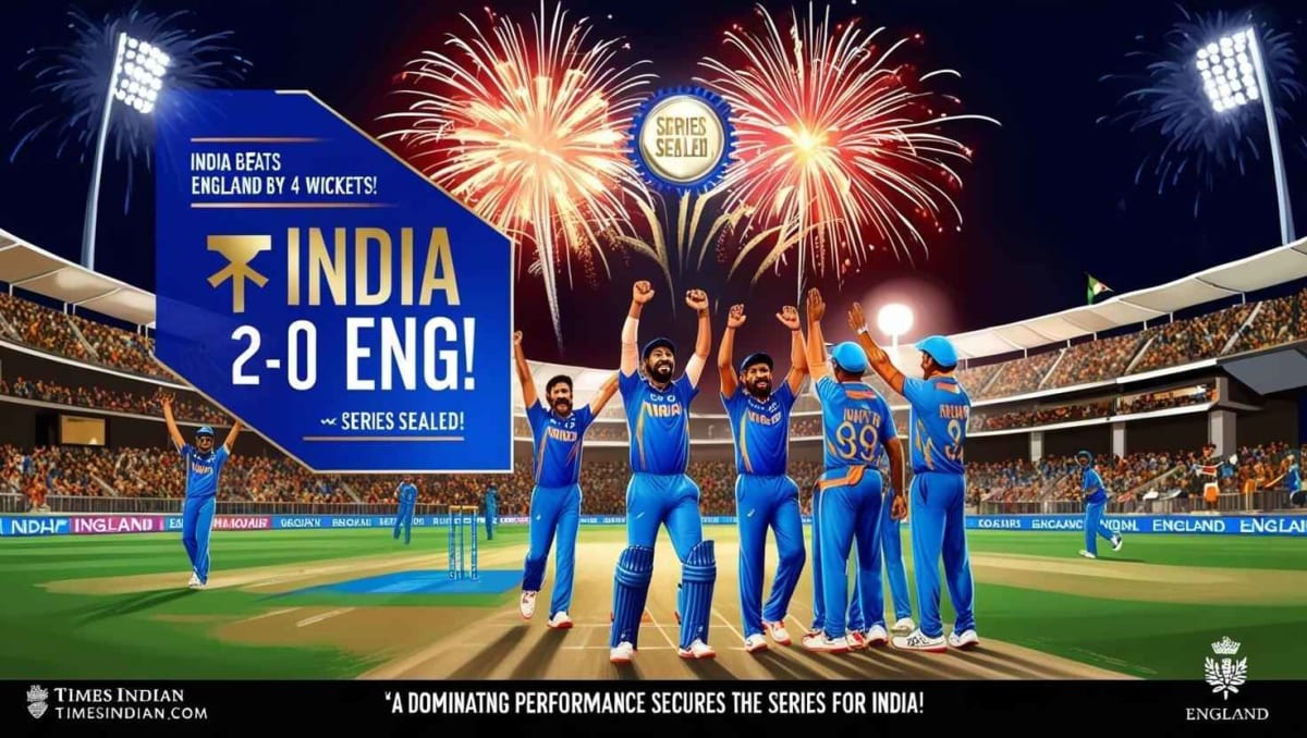 India beat England by 4 wickets, win series 2-0!