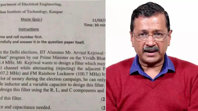 IIT Kanpur Exam Question on Kejriwal Stirs Controversy