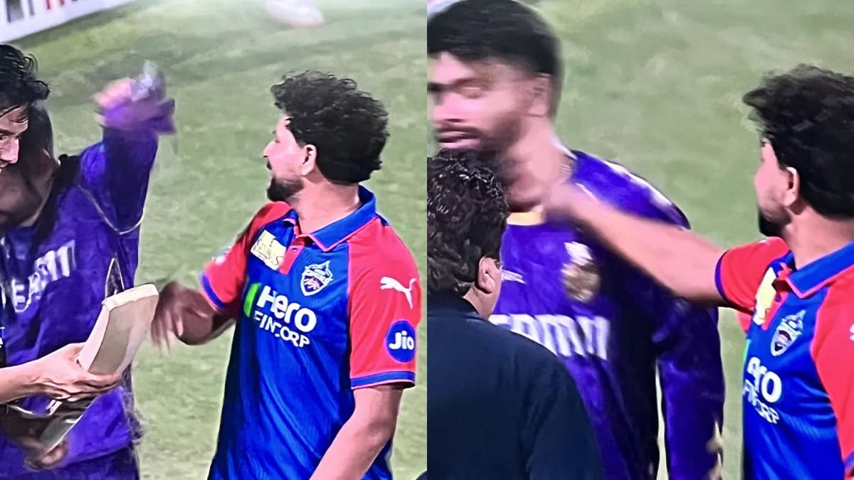 Shock in DC vs KKR Match as Kuldeep Yadav Slaps Rinku Singh After Defeat