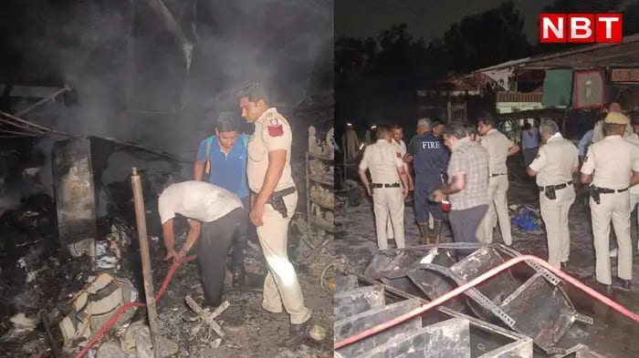 Massive Fire Breaks Out at Delhi Haat, 65 Firefighters Deployed; No Casualties Reported