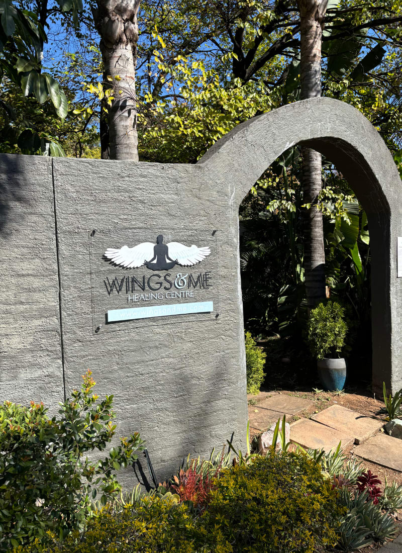 Reception and healing room interior at Wings & Me, Randburg