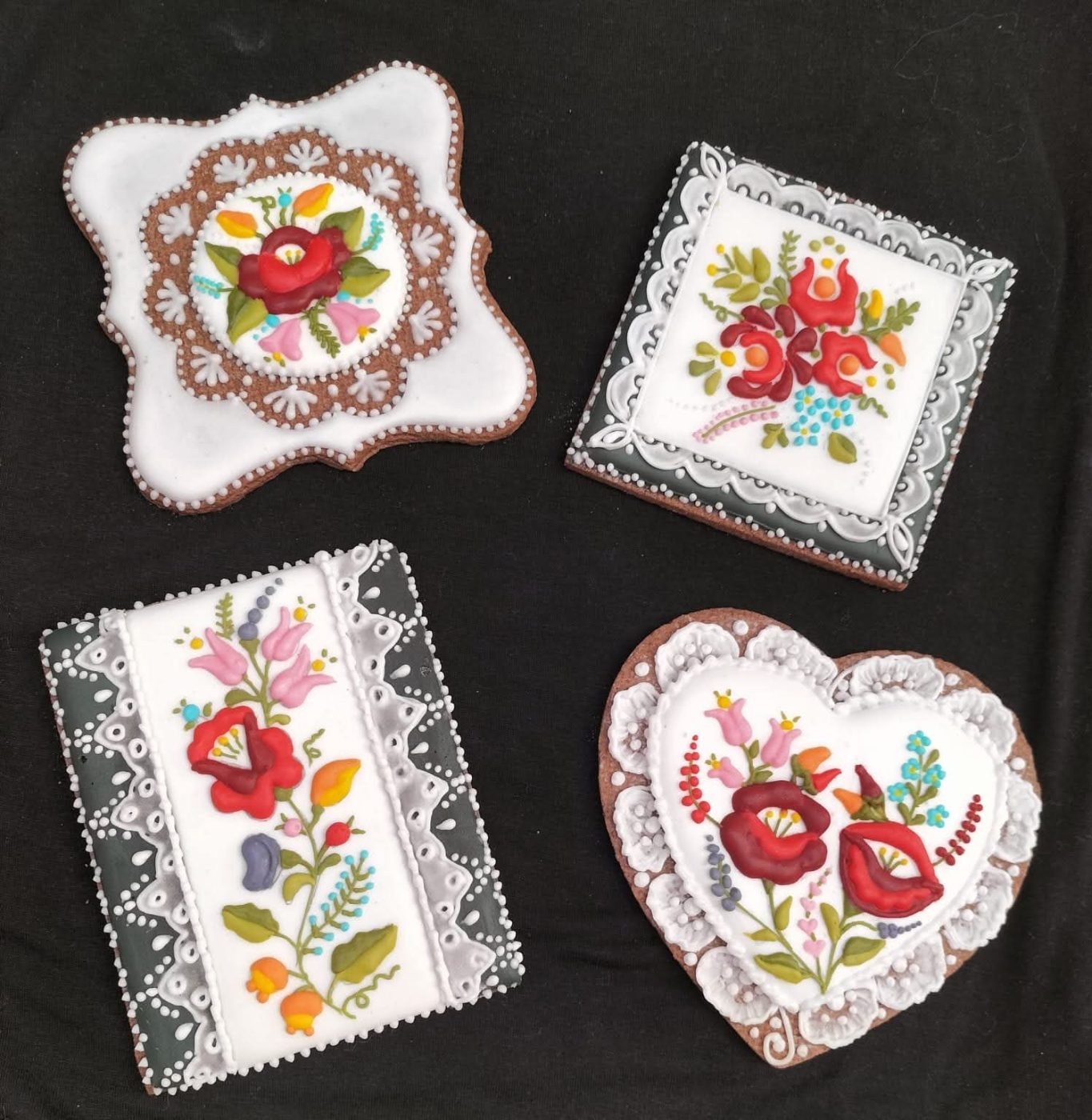 Decorated Hungarian embroidery cookies Decorated Cookies by a baker in Centurion