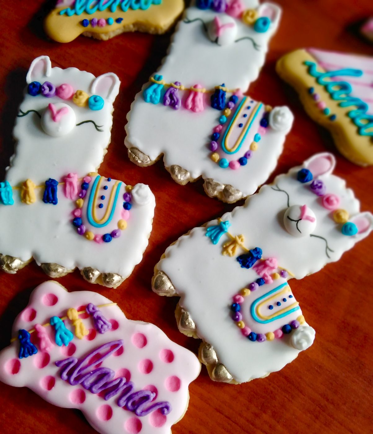 Kid's party decorated Llama themed cookies Decorated Cookies by a baker in Centurion