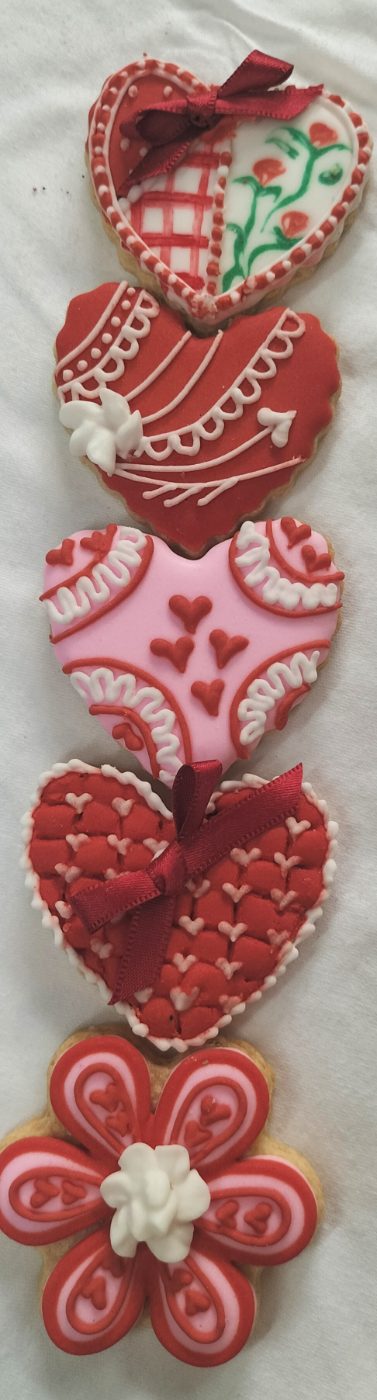 Decorated Valentine's cookies Decorated Cookies by a baker in Centurion