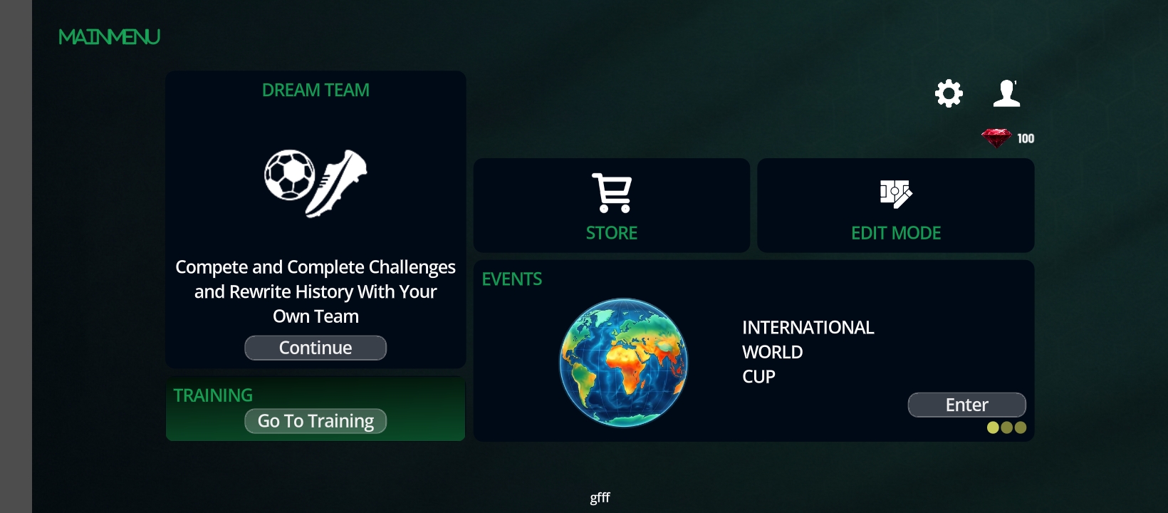 PFL27 Main Menu