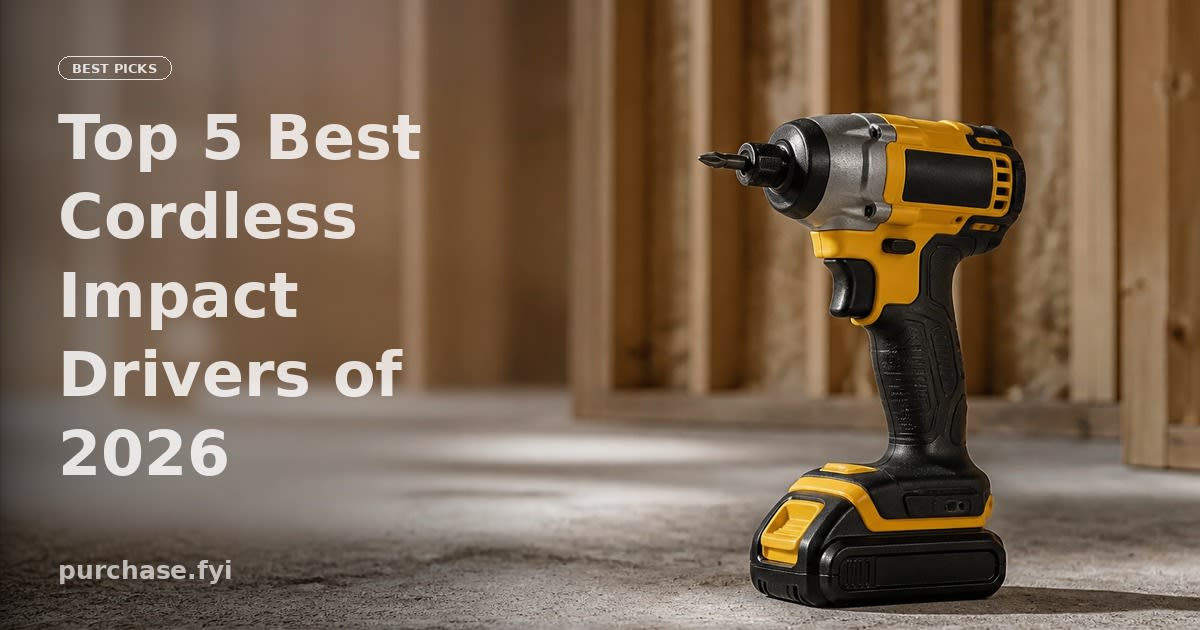 Top 5 Best Cordless Impact Drivers of 2026