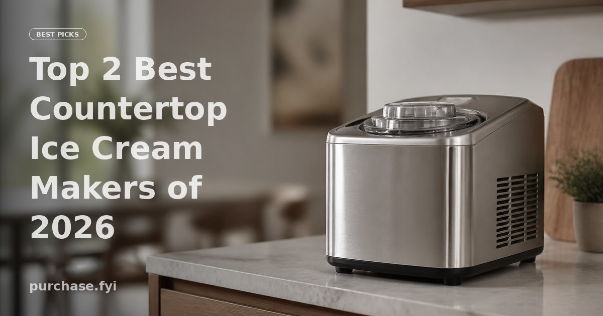 Top 2 Best Countertop Ice Cream Makers of 2026