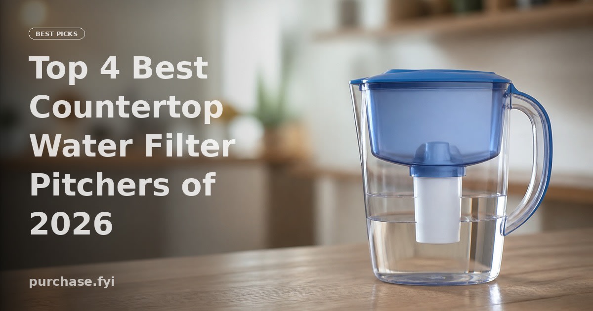 Top 4 Best Countertop Water Filter Pitchers of 2026
