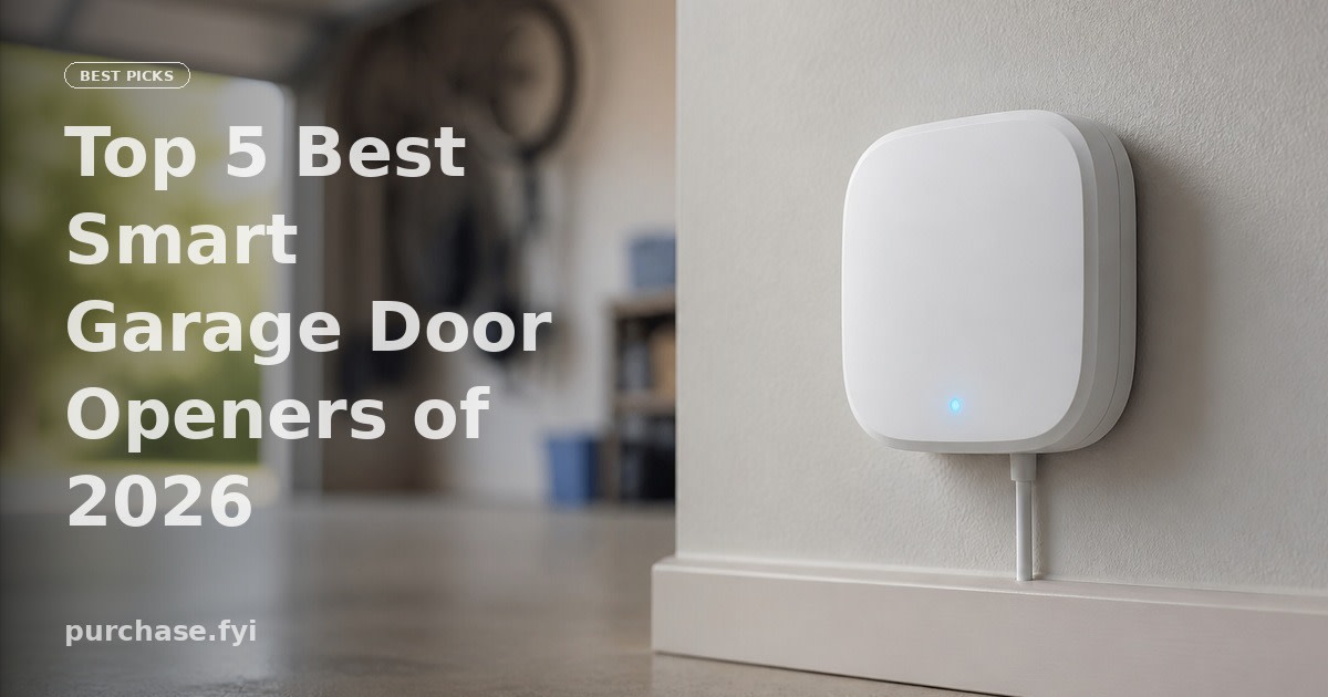 Top 5 Best Smart Garage Door Openers of 2026