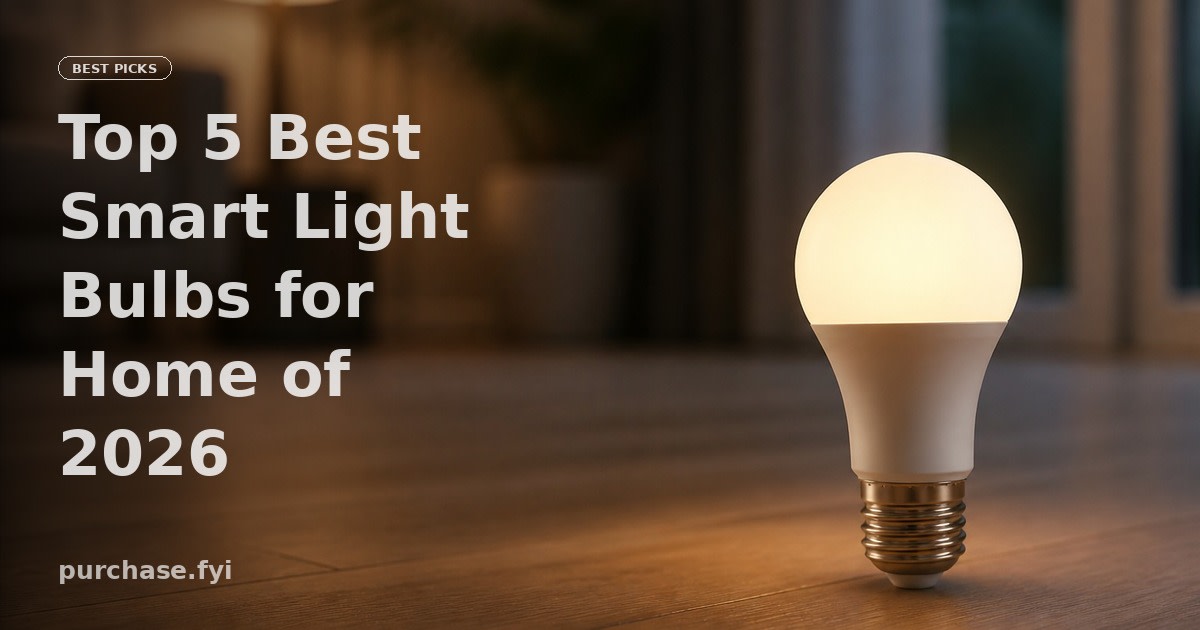 Top 5 Best Smart Light Bulbs for Home of 2026