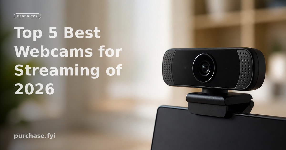 Top 5 Best Webcams for Streaming of 2026