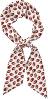 Football Print Satin Head Scarf