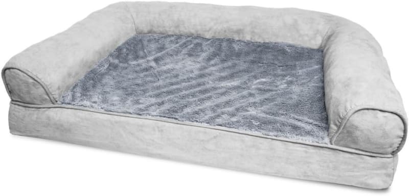 Furhaven Plush & Suede Orthopedic Sofa Bed
