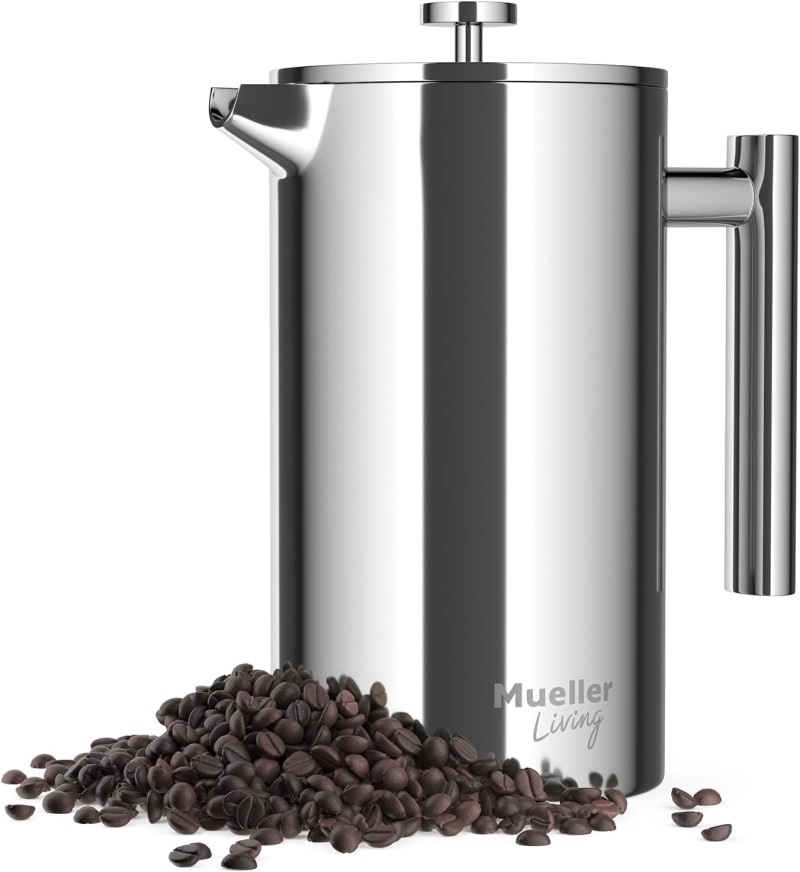 MuellerLiving French Press 34oz Stainless Steel