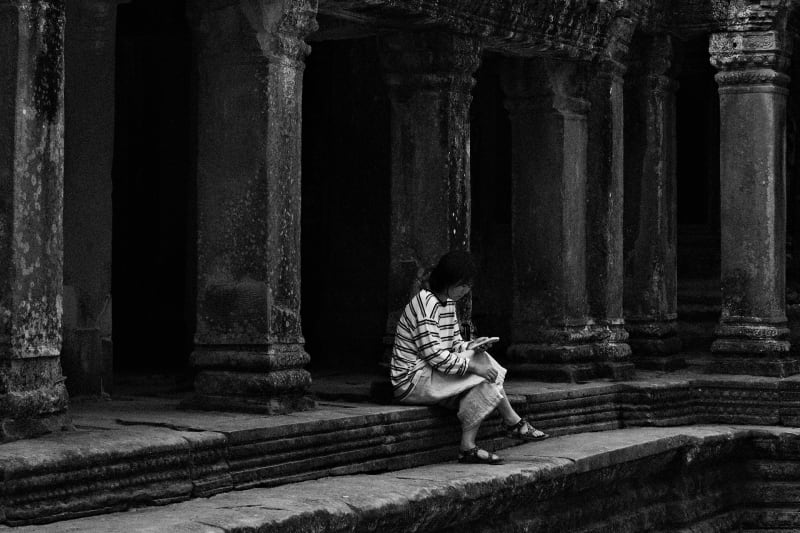 Black and white Asia travel photography — 43