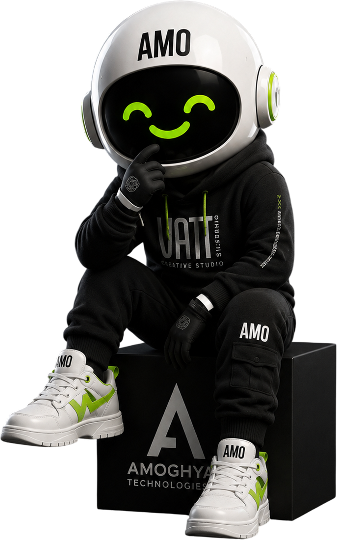 AMO seated on an Amoghya Technologies box