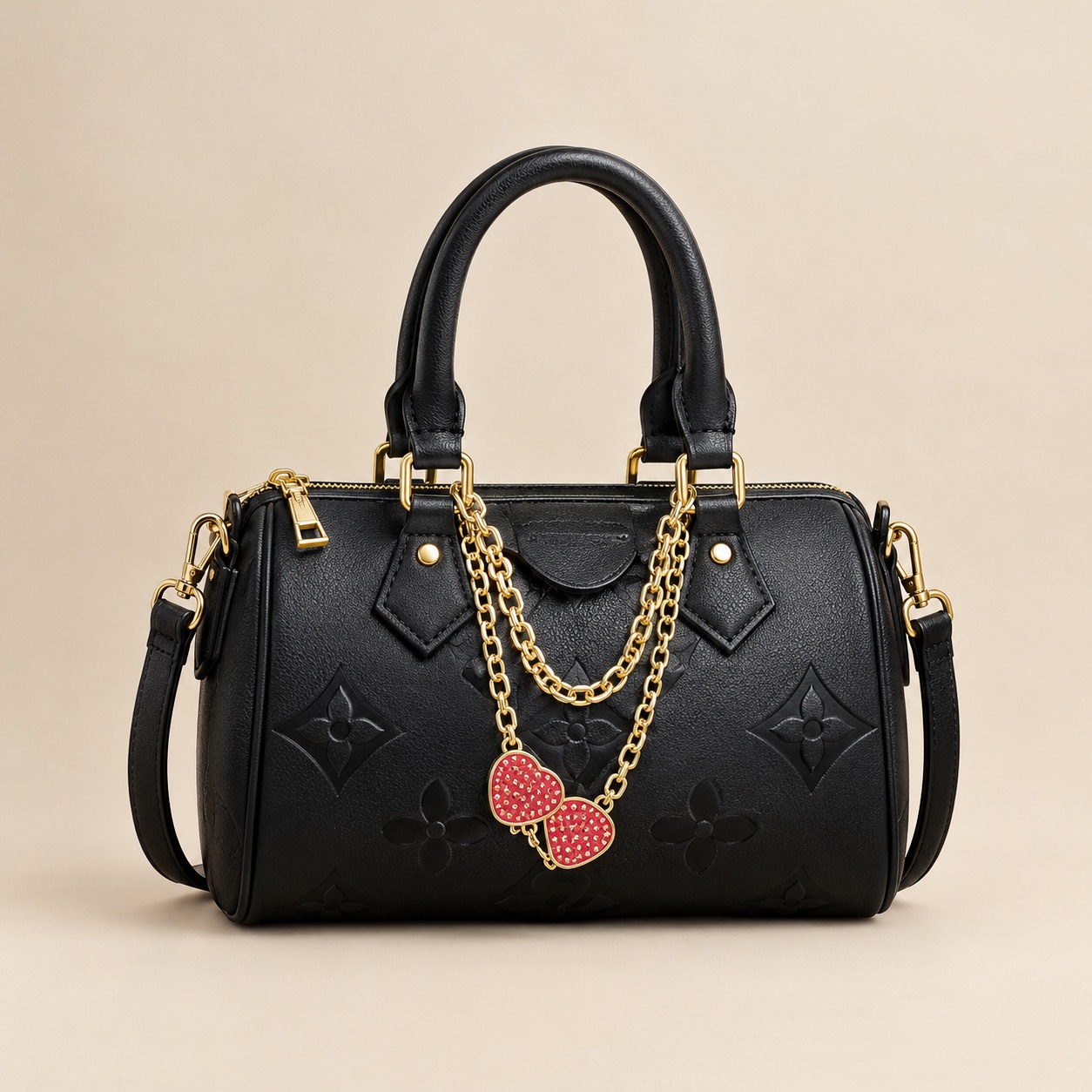 Black Luxury Boston Bag