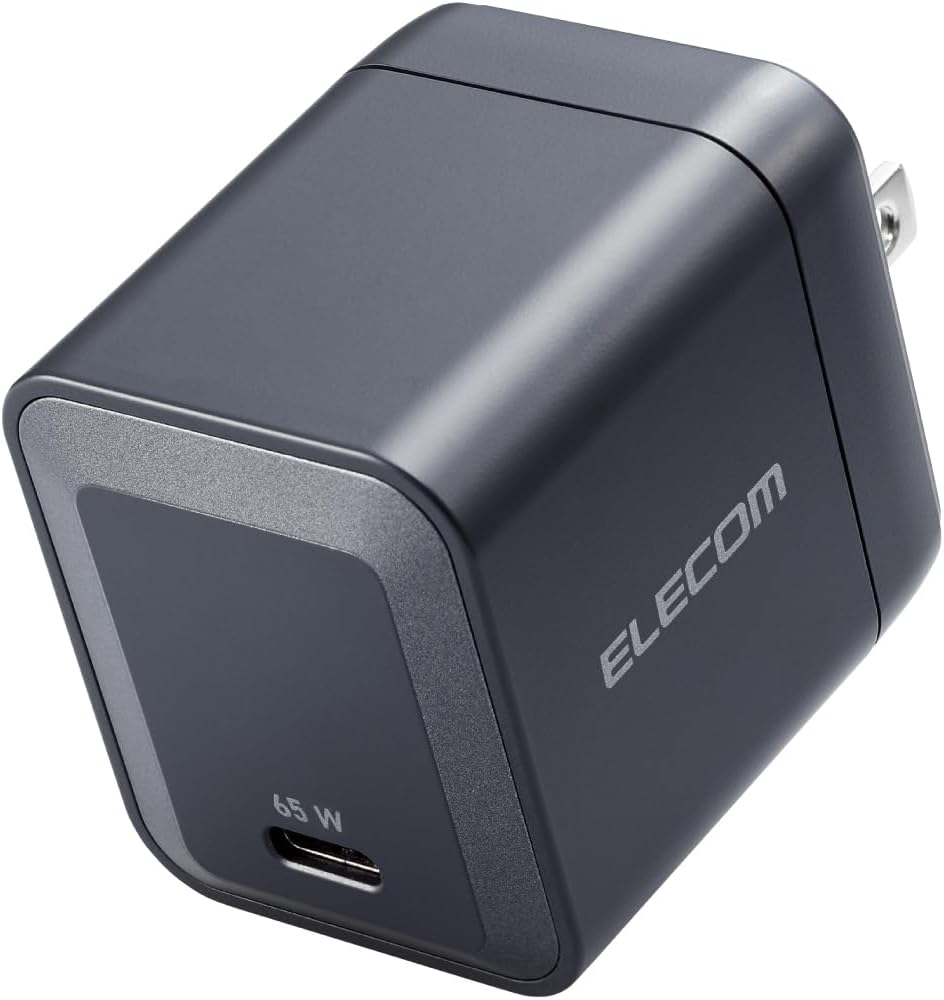エレコム USB PD 充電器 65W 1ポート Type-C GaN採用 PPS対応 折りたたみ式プラグ