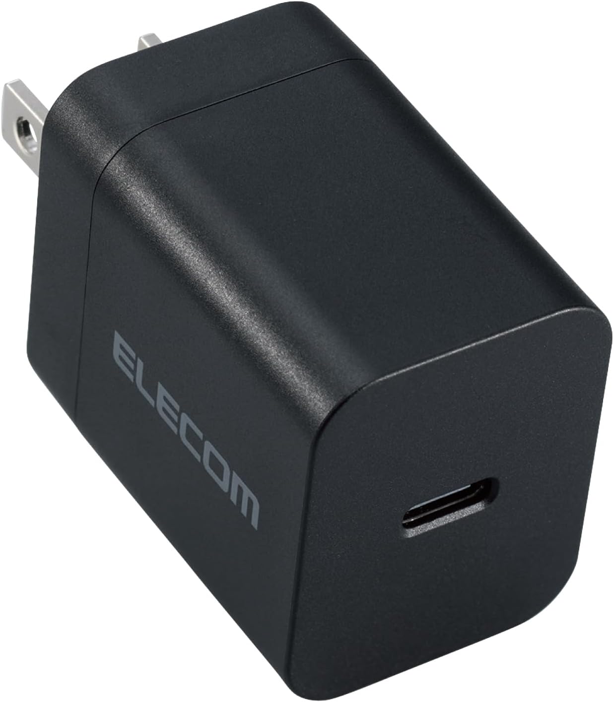 エレコム 充電器 Type-C 20W USB PD対応 1ポート GaN採用 折りたたみ式プラグ EC-AC6820BK