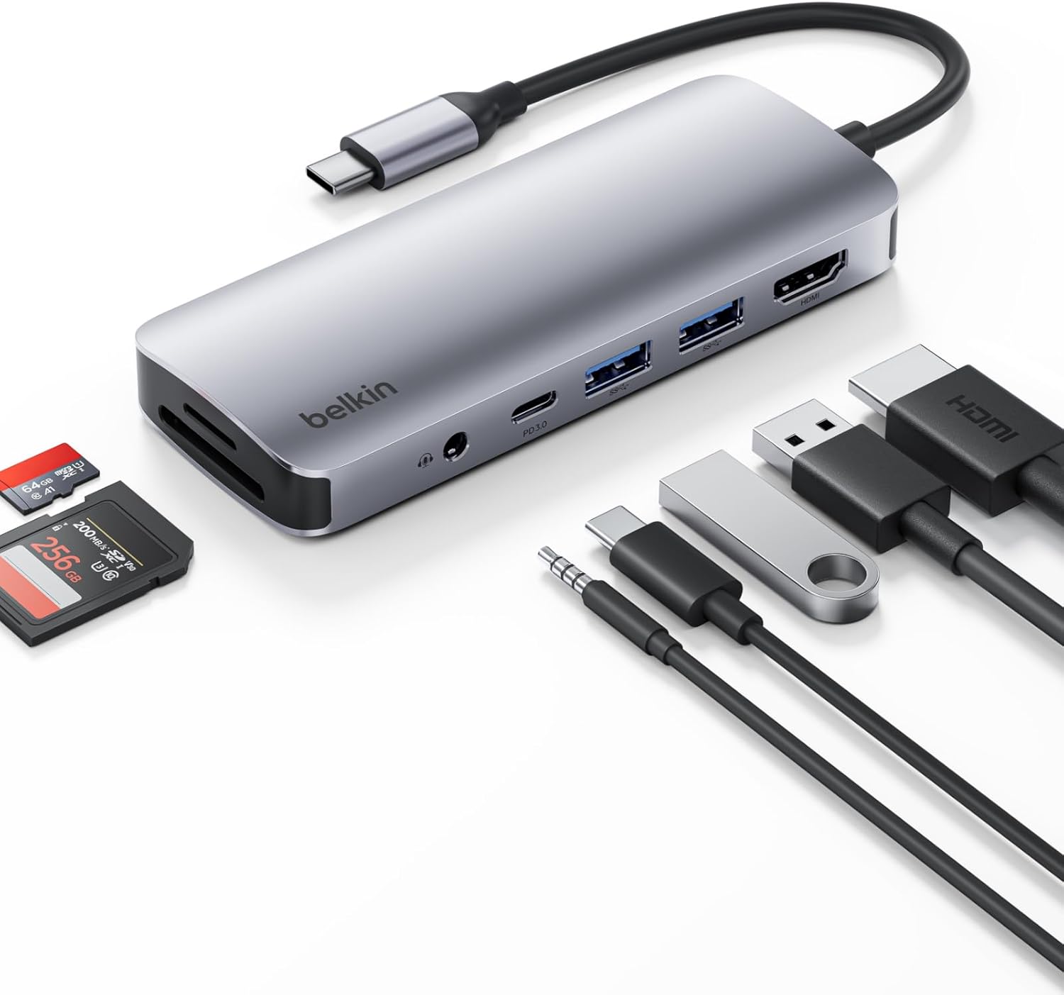 BELKIN Connect USB-C 7-in-1 マルチポートハブ AVC009FQSGY-V2