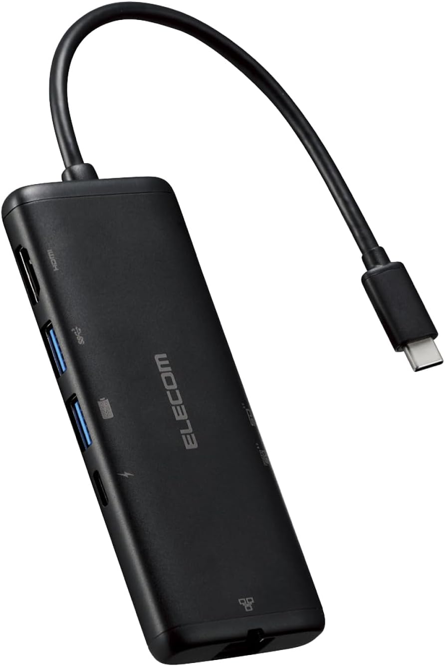 エレコム USB-C ハブ ドッキングステーション 7in1 PD対応 100W LANポート HDMI