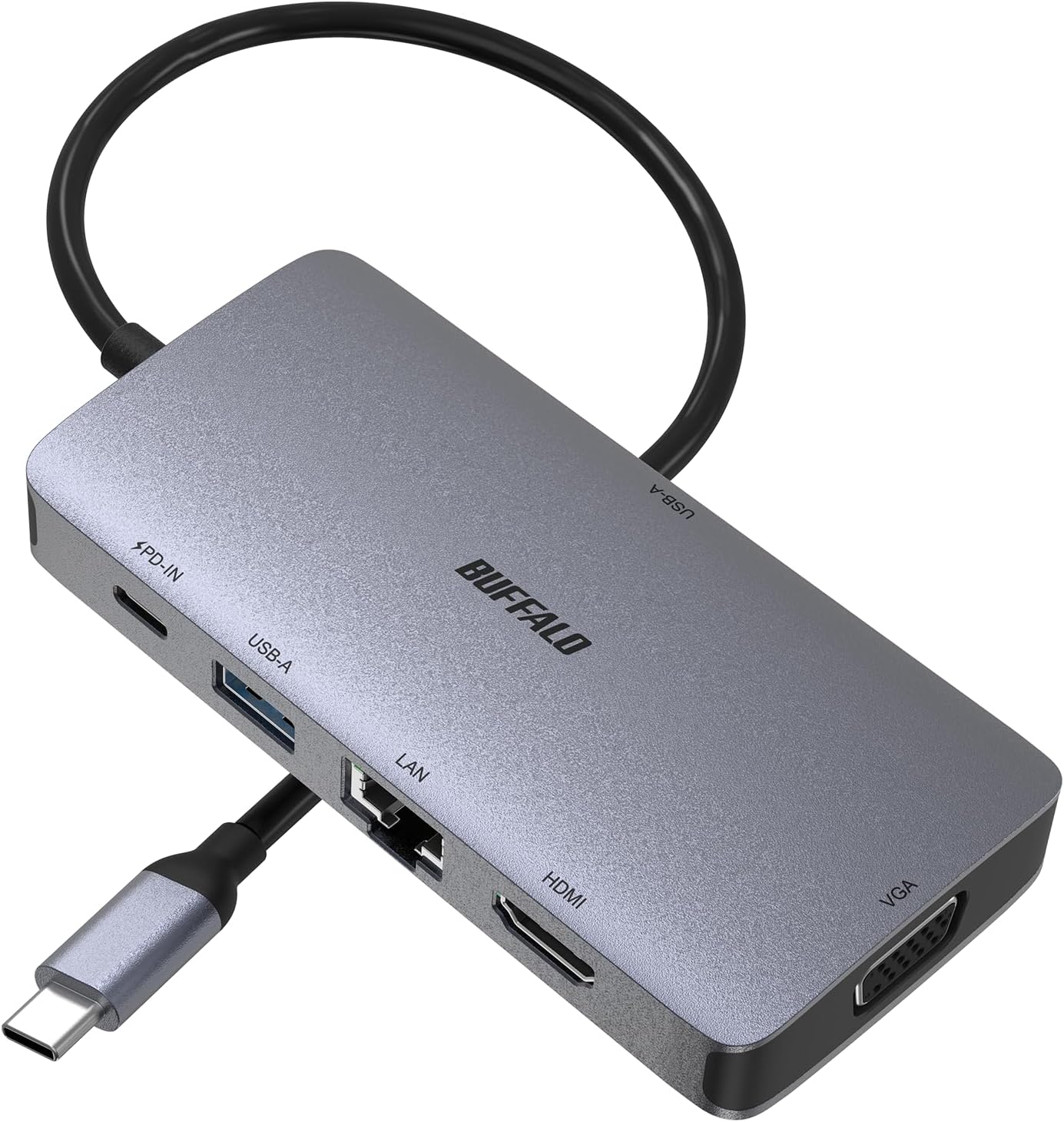 バッファロー USB-C ハブ 6-in-1 USB PD 85W HDMI 4K VGA
