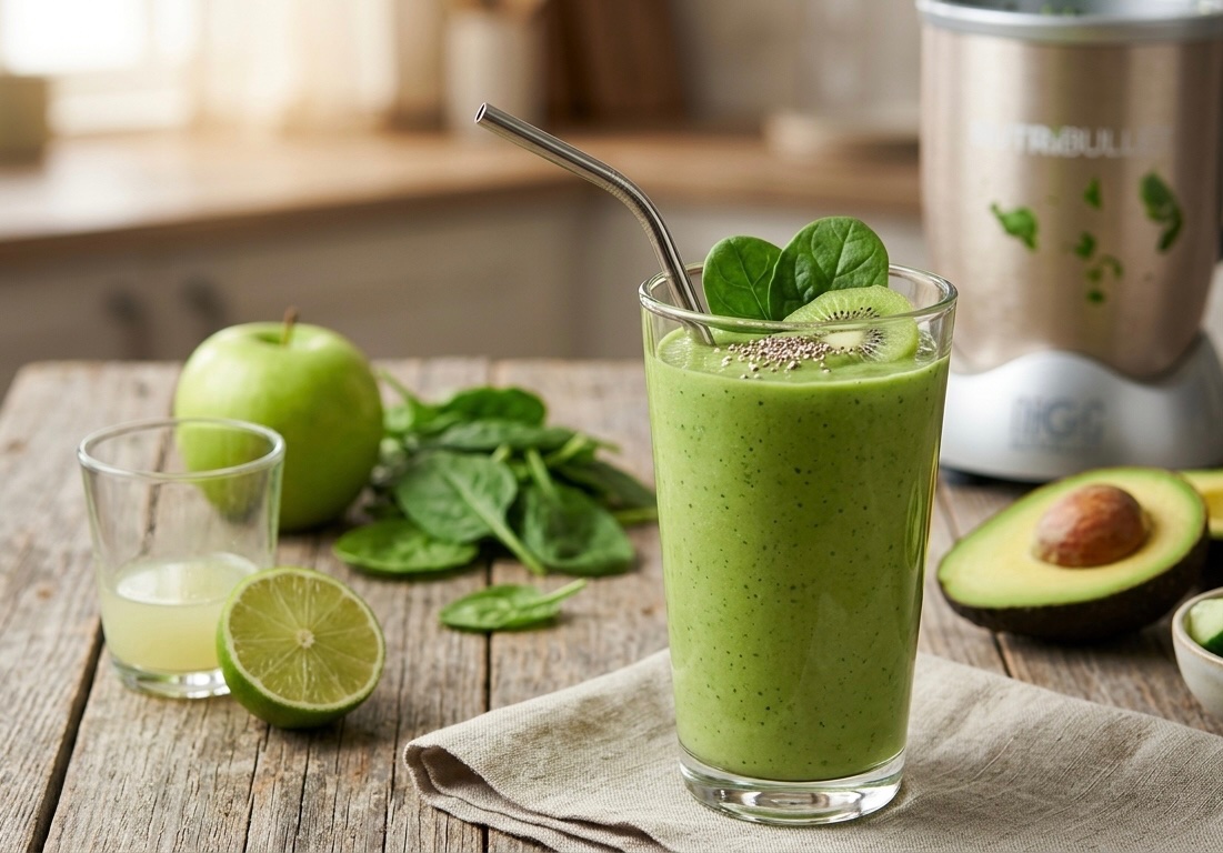 Vibrant Green Power Smoothie for a Refreshing Boost