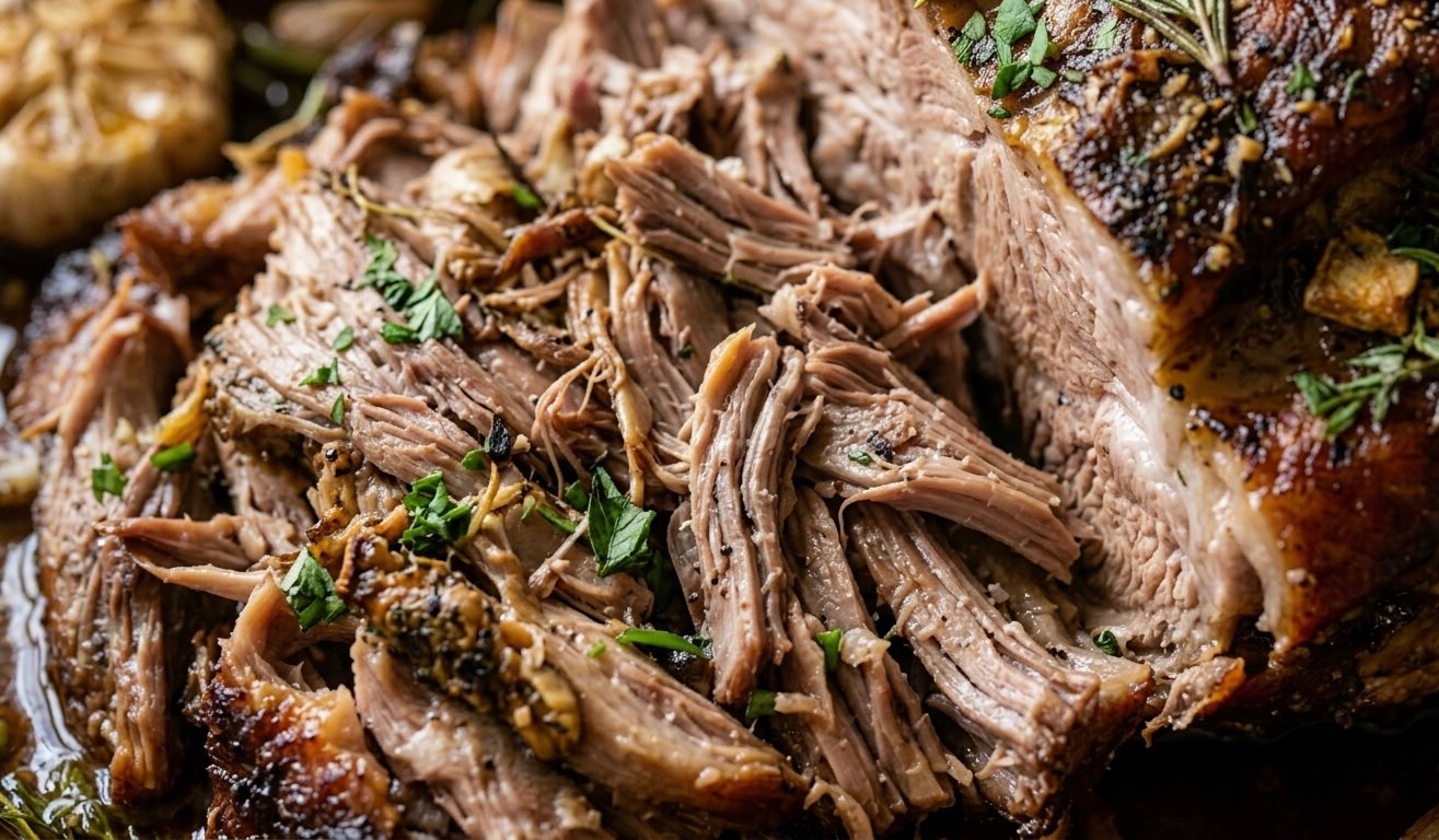 Aromatic Garlic-Herb Slow-Roasted Pork Shoulder