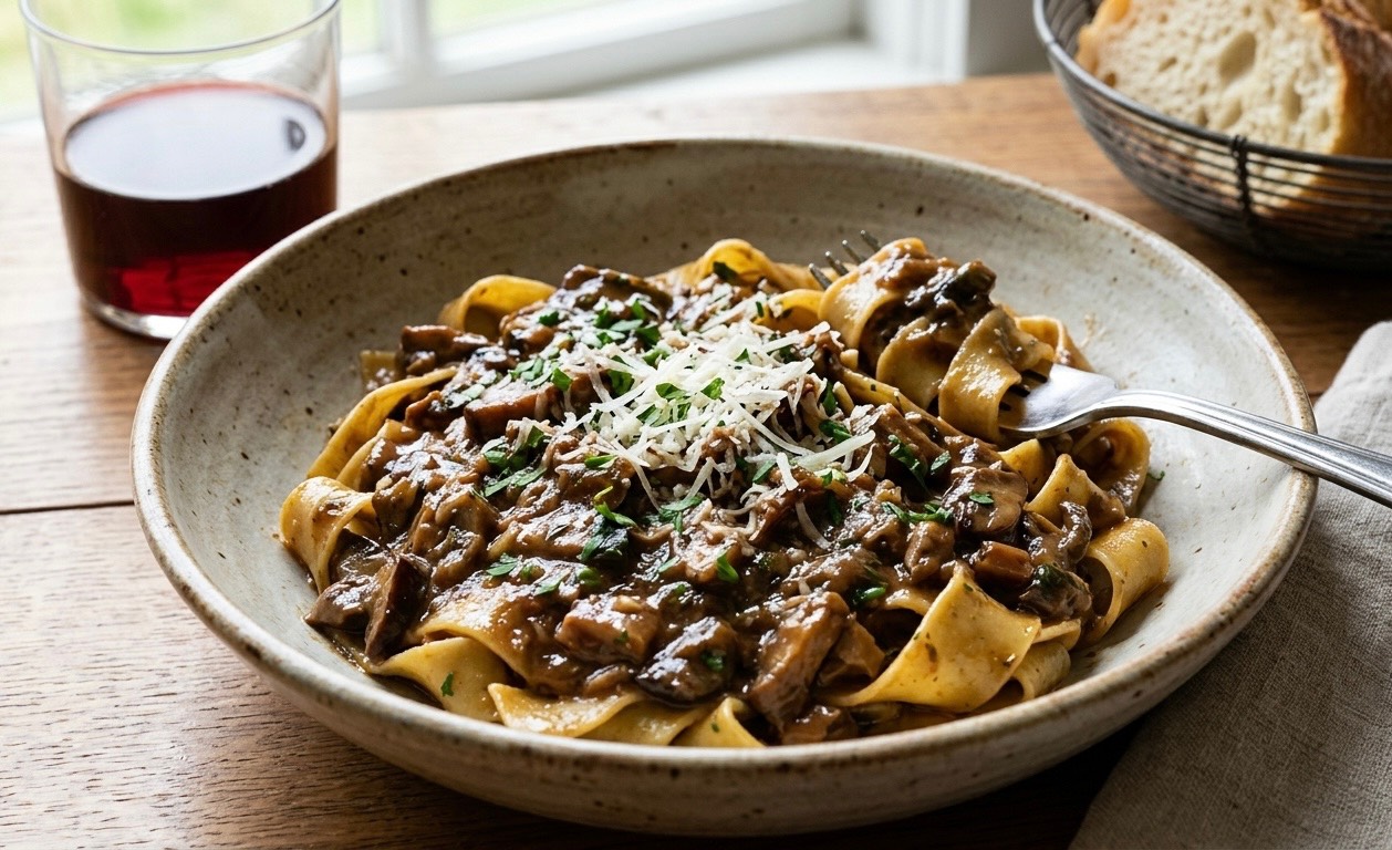 Velvety Umami-Rich Porcini Ragu