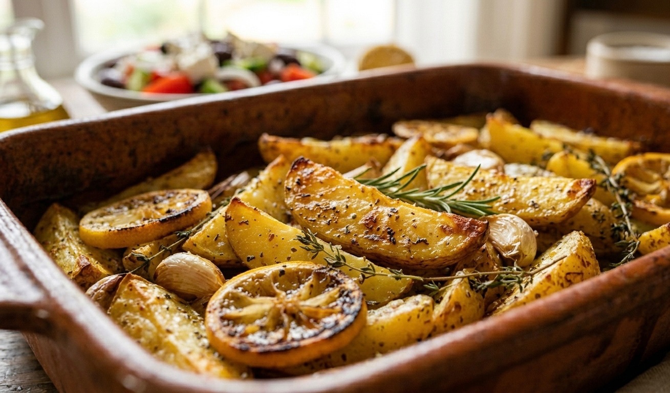Authentic Greek Lemon Herb Roasted Potatoes