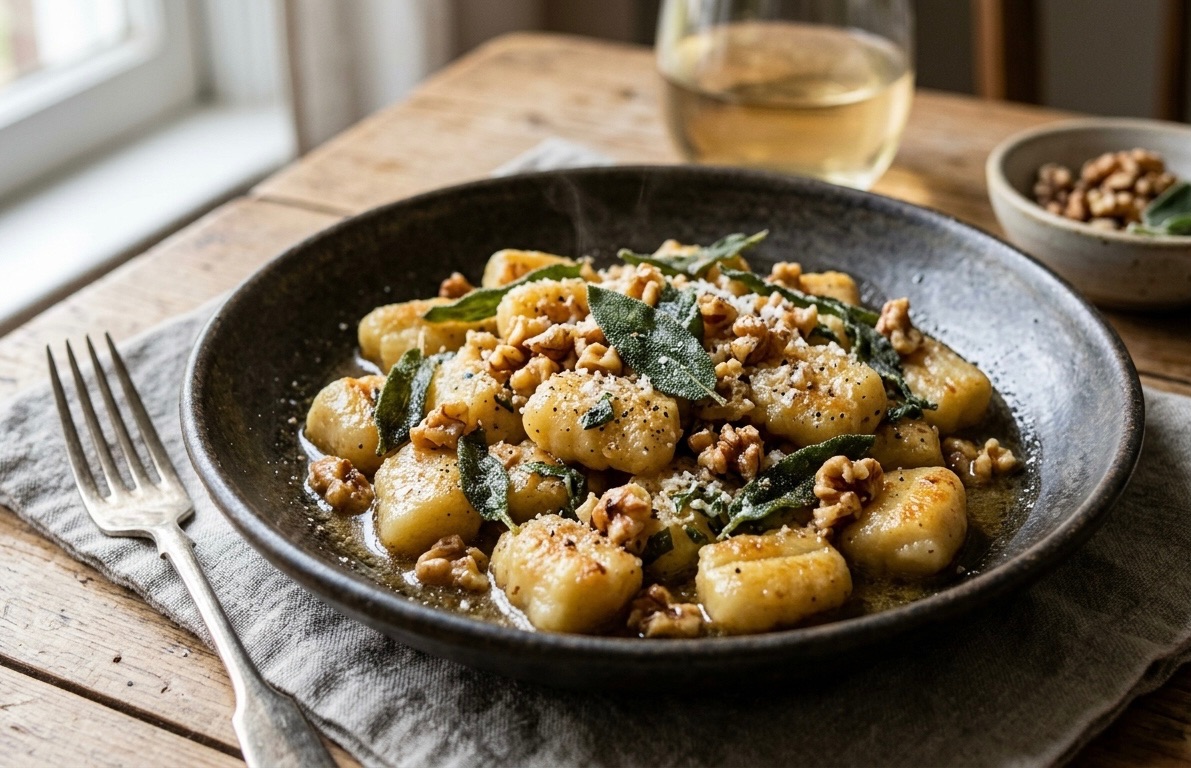 Brown Butter & Sage Gnocchi with Toasted Walnuts