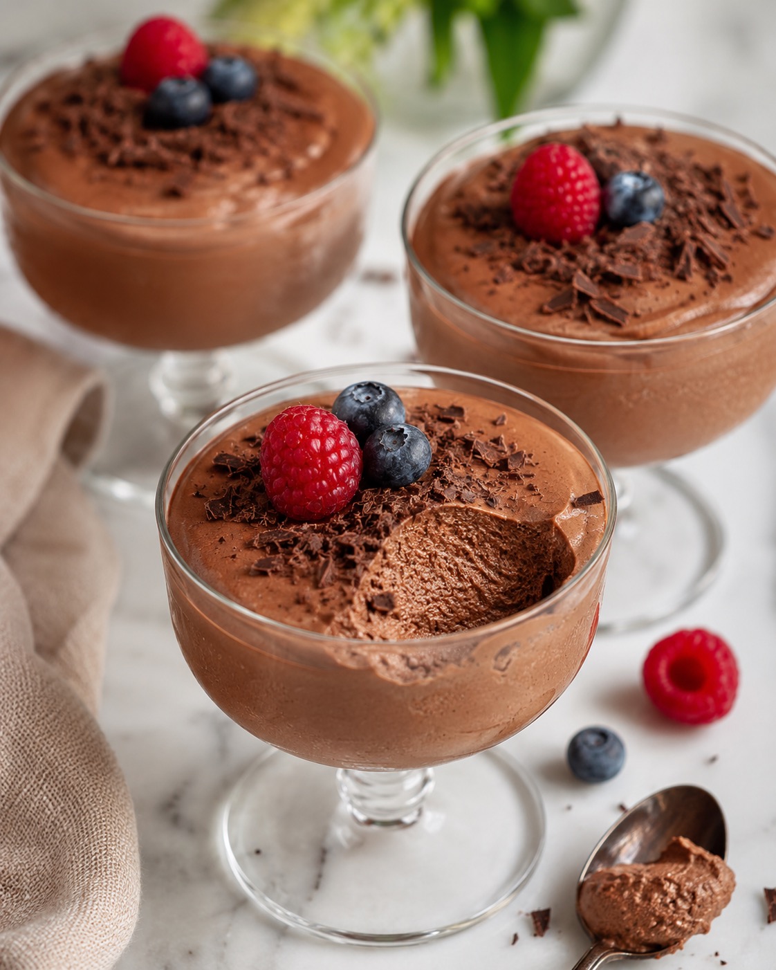 Velvety Egg-Free Chocolate Mousse