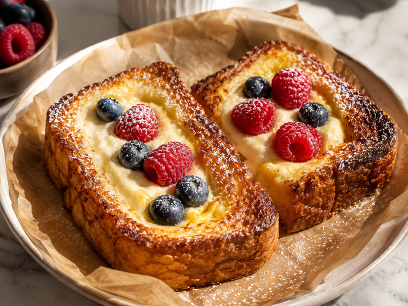 Baked Custard Yogurt Toast
