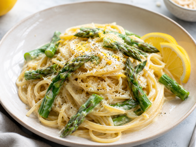 Creamy Lemon Asparagus Pasta al Limone