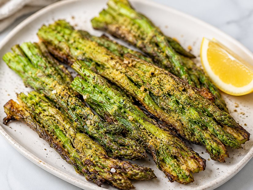 Crispy Garlic Smashed Asparagus